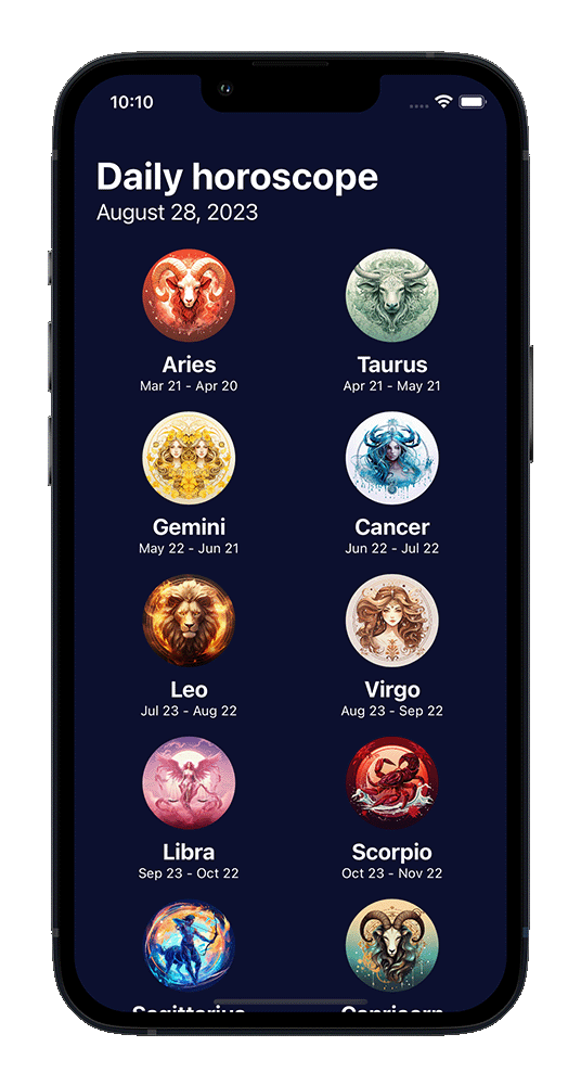 Zodiac app screenshot